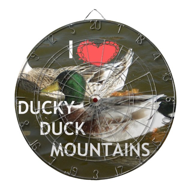 Ducky duck mountains. dartboard (Front)