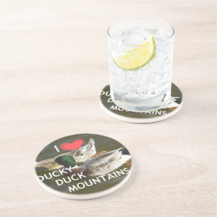 Ducky duck mountains. drink coaster