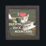 Ducky duck mountains. jewelry box<br><div class="desc">I love ducks and specially Ducks on mountains. Don't worry these ducks are in the water heading for their normal breakfast in the lower side of the lake. I guess some leftover rotten meadows will be there Whats so special about ducks, there are beautiful ducks, dangerous ducks, noisy ducks and...</div>