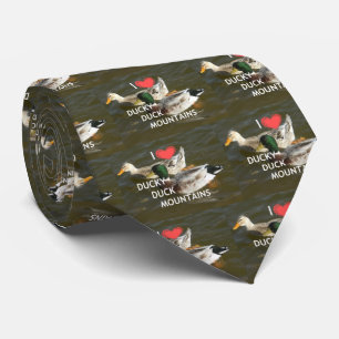 Ducky duck mountains. neck tie