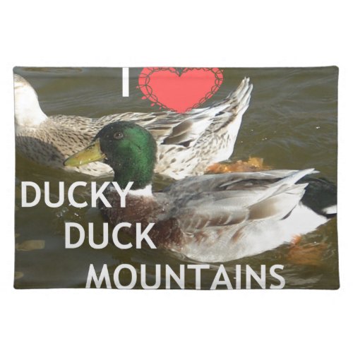 Ducky duck mountains placemat