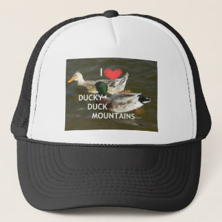 Ducky duck mountains. trucker hat