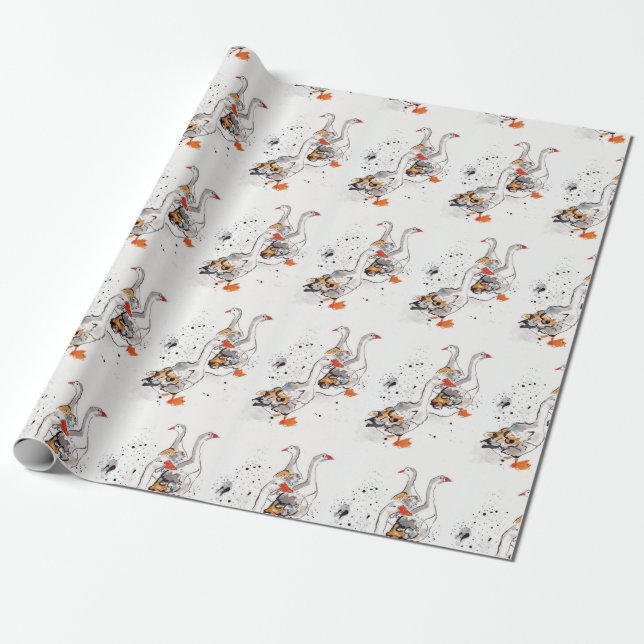 Ducky Duck Wrapping Paper (Unrolled)