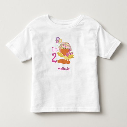 Ducky Girl 2nd Birthday Toddler T_shirt