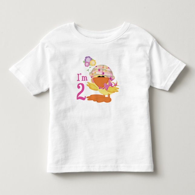 Ducky Girl 2nd Birthday Toddler T-shirt (Front)