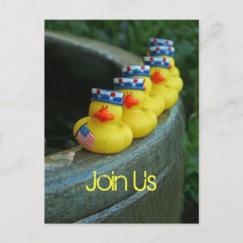 Ducky Independence Day Postcard