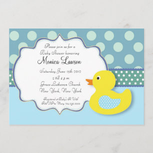 Ducky Modern Baby Shower Invitation