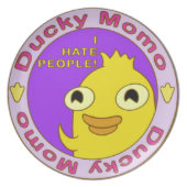 Ducky Momo "I Hate People!" Plate (Front)