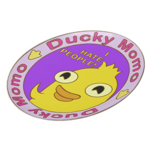 Ducky Momo "I Hate People!" Plate (Left Side)