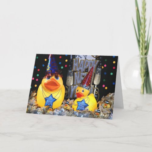 Ducky New Year 2 Holiday Card