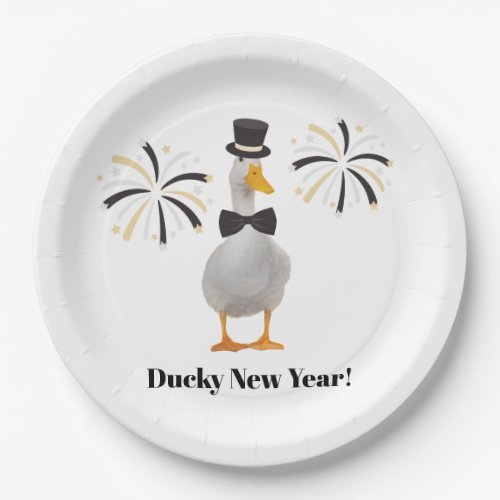 Ducky New Year Paper Plates
