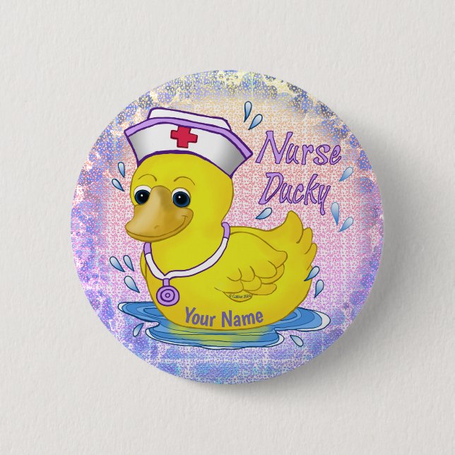 Ducky Nurse Button (Front)