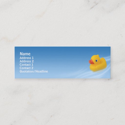 Customizable Ducky - Skinny Business Card