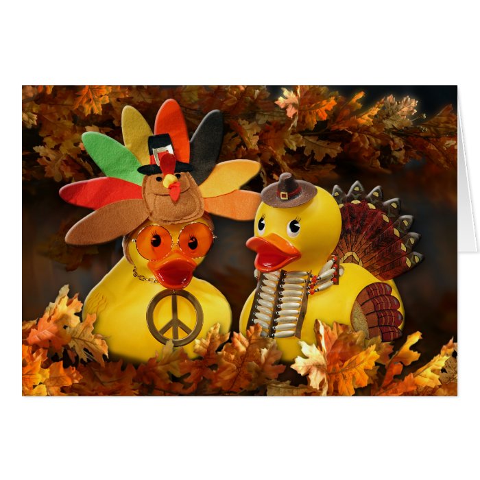 Ducky Thanksgiving Greeting Cards