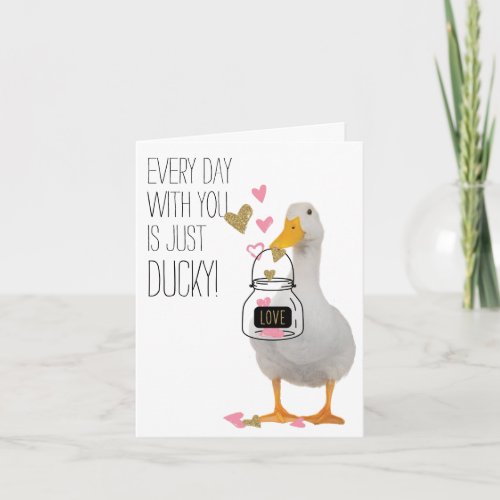 Ducky Valentine Card
