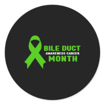 Duct Cancer - Bile Duct Cancer Awareness Month  Classic Round Sticker