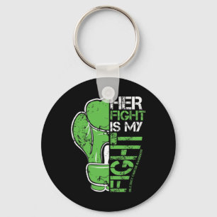 Duct Cancer Her Fight Is My Fight Boxing Glove  Keychain