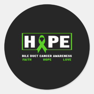 Duct Cancer - Hope Bile Duct Cancer Awareness 1 Classic Round Sticker