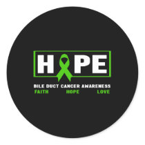 Duct Cancer - Hope Bile Duct Cancer Awareness Classic Round Sticker