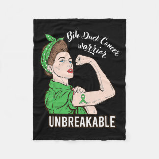 Duct Cancer Warrior Unbreakable Strong Women Survi Fleece Blanket