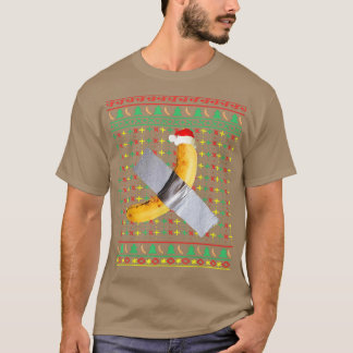 Duct Tape Banana Art Ugly Christmas Sweater Funny