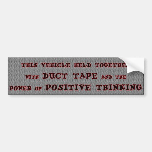 Duct Tape Bumper Sticker