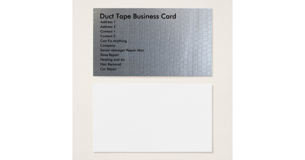 Duct Tape Business Card Zazzle