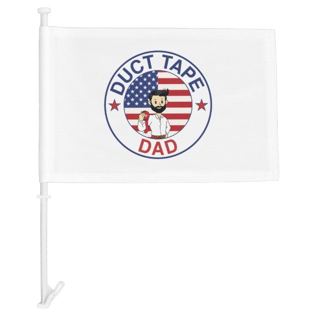 Duct Tape Dad - Car Flag (Front)