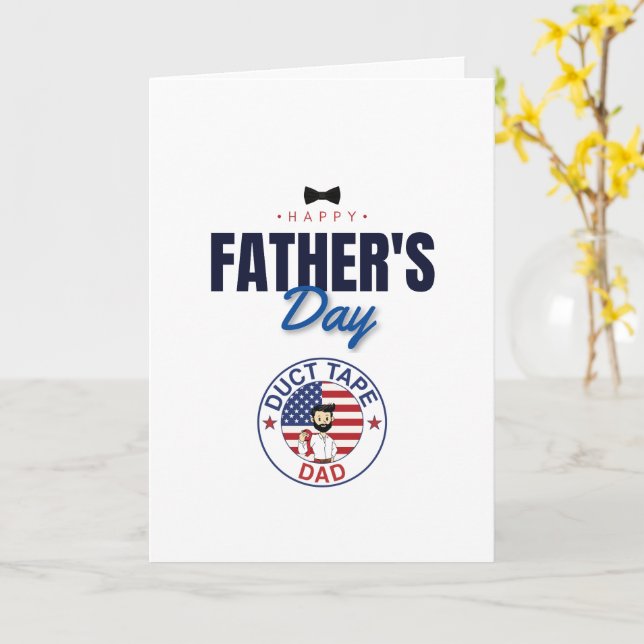 Duct Tape Dad - Father's Day Card (version 2) (Yellow Flower)