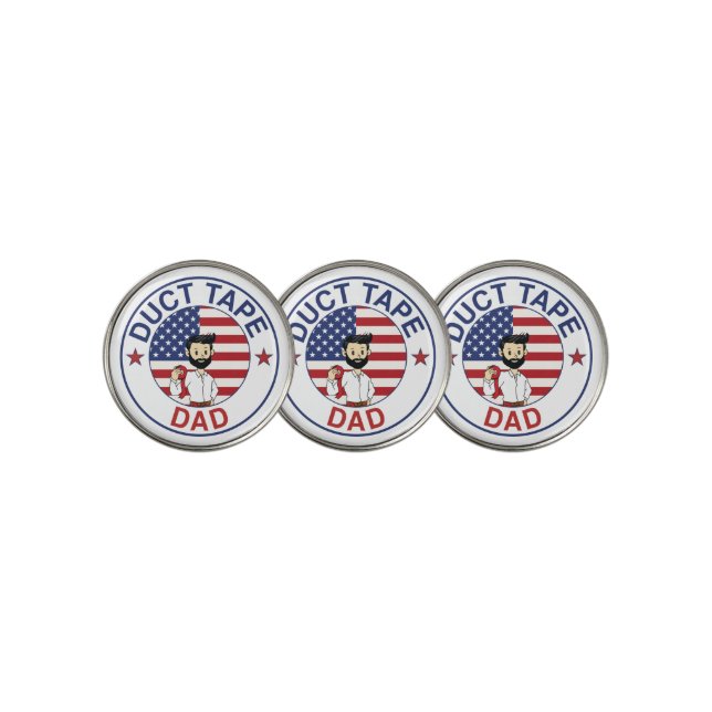 Duct Tape Dad - Golf Ball Marker (3 Up)
