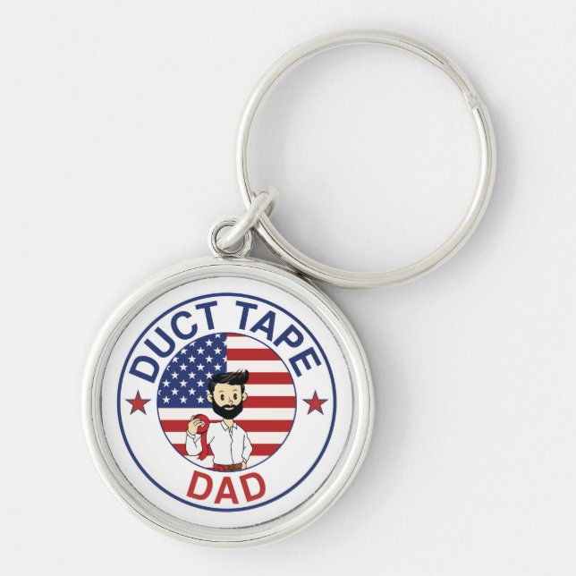 Duct Tape Dad - Keychain (Front)