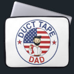 Duct Tape Dad - Laptop Sleeve<br><div class="desc">For the dad who can fix anything—with duct tape! Celebrate the legendary problem-solving powers of dads with Duct Tape Dad Father’s Day gifts! Inspired by the hilarious rhyming adventure Duct Tape Dad by Binky Wellington, this design is perfect for any father who believes duct tape is the ultimate tool for...</div>