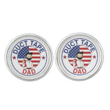 Duct Tape Dad - Pair of Cufflinks
