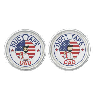Duct Tape Dad - Pair of Cufflinks