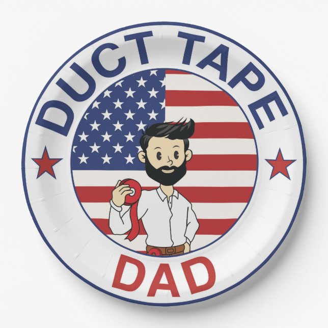 Duct Tape Dad - Paper Plates (Front)