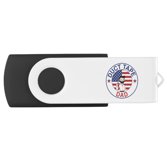 Duct Tape Dad - USB Swivel Flash Drive (Front)