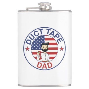 Duct Tape Dad - Vinyl Wrapped Flask