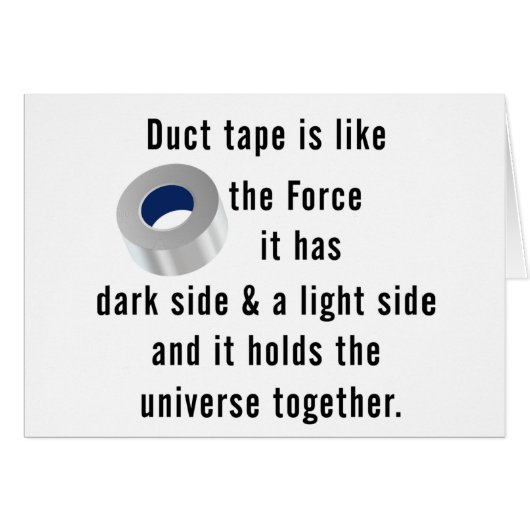 Duct Tape, Engineering humor Cards (Front Horizontal)