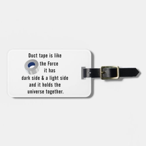 Duct Tape Engineering humor Luggage Tag