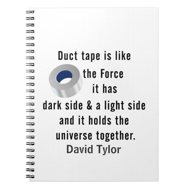 Duct Tape, Engineering humor Notebook (Front)