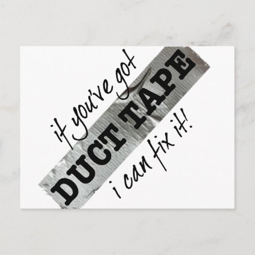 Duct Tape Fix It Humor Postcard