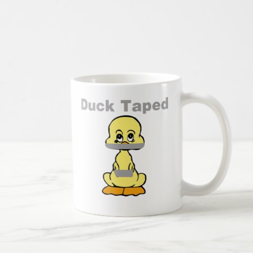 Duct Tape Humor Yellow Duck Taped Coffee Mug