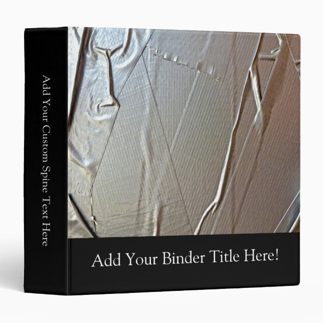Duct Tape Look 3 Ring Binder (Front/Spine)
