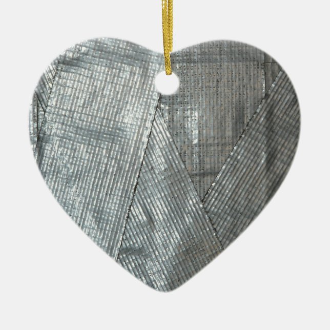 Duct Tape Love Ceramic Ornament (Front)