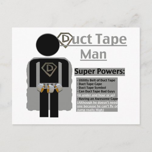 Duct Tape Man Postcard