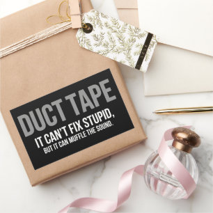 Duct Tape Muffle The Sound Adult Humor Sarcastic  Rectangular Sticker