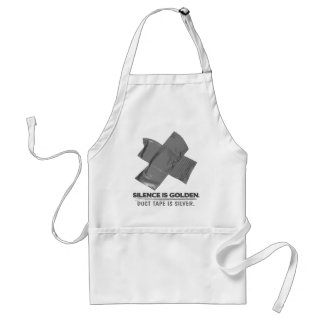 duct tape - silence is golden duct tape is silver adult apron