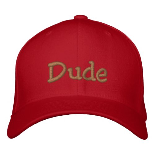 Dude_Hat Embroidered Baseball Cap