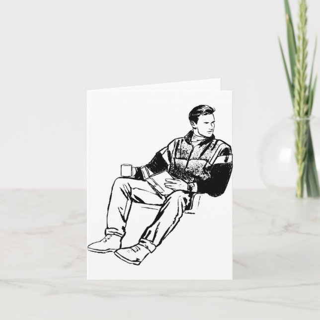 Dude  letterpress thank you card (Front)