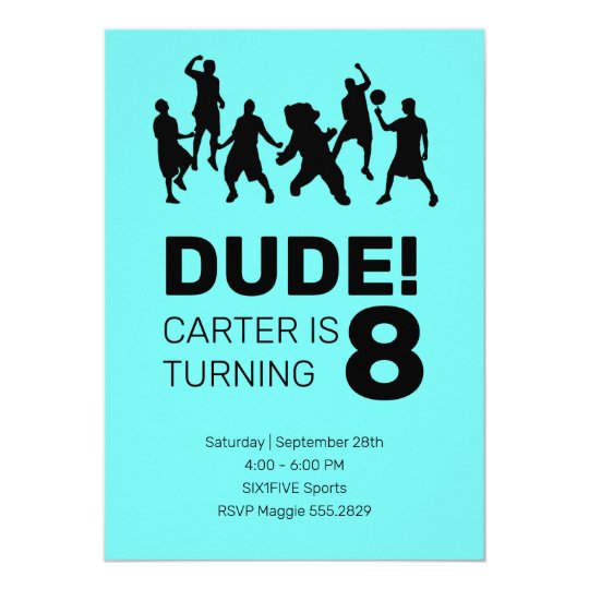 Dude Perfect Birthday Invitation 